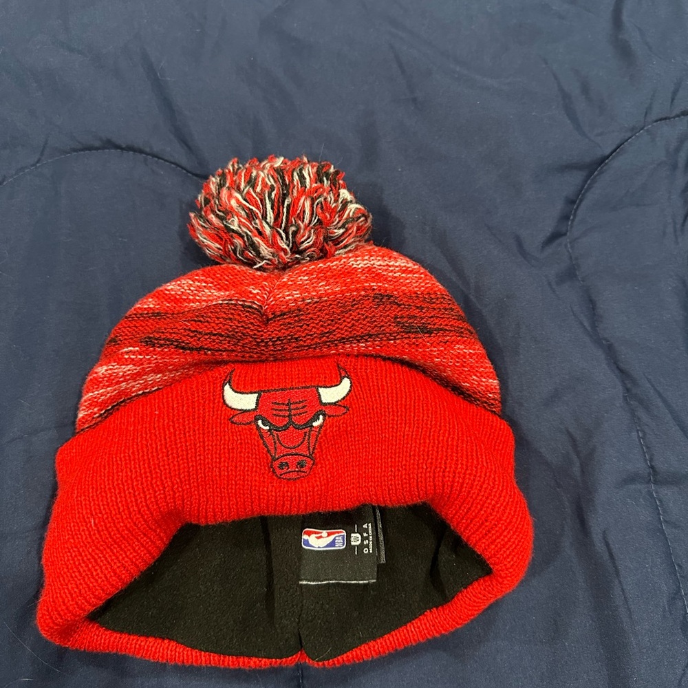 Red Pom Beanie Hat - Kids